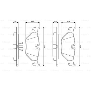 pastillas de freno coche - (BP760) Pastilla de freno BOSCH 0986469960