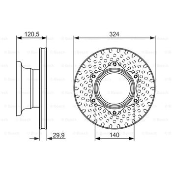 discos de freno coche - (BD1443) Disco de freno BOSCH 0986479600