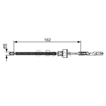 palancas cables frenado - Cable de accionamiento, freno de estacionamiento BOSCH 1987482278