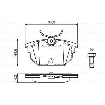 pastillas de freno coche - (BP296) Pastilla de freno BOSCH 0986424545