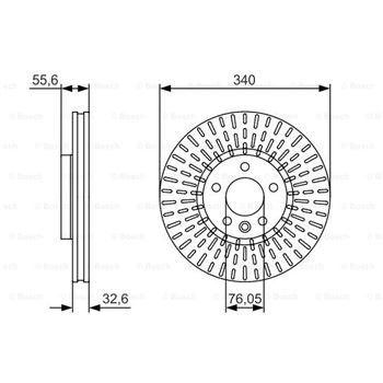 discos de freno coche - (BD1667) Disco de freno BOSCH 0986479546