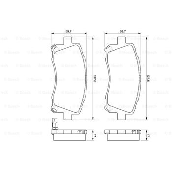 pastillas de freno coche - (BP413) Pastilla de freno BOSCH 0986424700