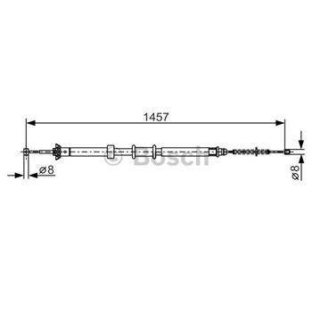 palancas cables frenado - Cable de accionamiento, freno de estacionamiento BOSCH 1987482236