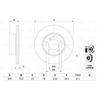 discos de freno coche - (BD1705) Disco de freno BOSCH 0986479A18