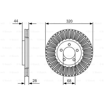 discos de freno coche - (BD2440) Disco de freno BOSCH 0986479D19