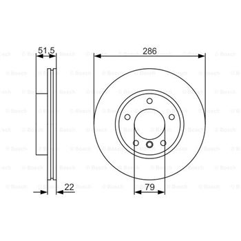 discos de freno coche - (BD1906) Disco de freno BOSCH 0986479S10