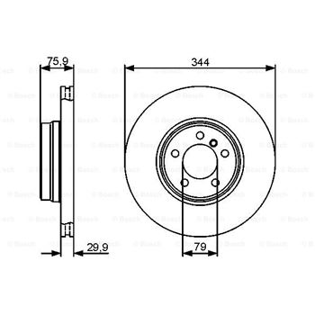 discos de freno coche - (BD1331) Disco de freno BOSCH 0986479475