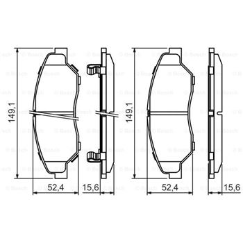 pastillas de freno coche - (BP409) Pastilla de freno BOSCH 0986424696