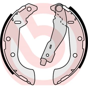 forro zapata de freno - Juego de 4 zapatas de freno BREMBO S61521