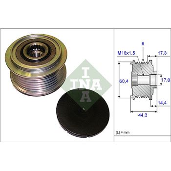 piezas sistema electrico - Rueda libre alternador INA 535 0207 10