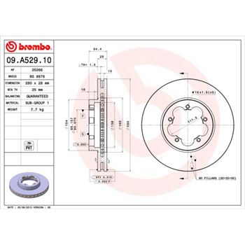 discos de freno coche - Disco de freno BREMBO 09A52910