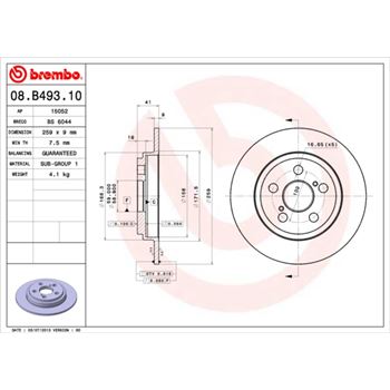 discos de freno coche - Disco de freno BREMBO 08B49310