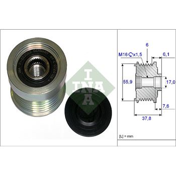 piezas sistema electrico - Rueda libre alternador INA 535 0072 10