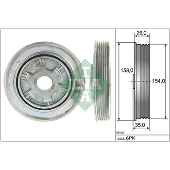 polea - Polea, cigüeñal INA 544 0112 10