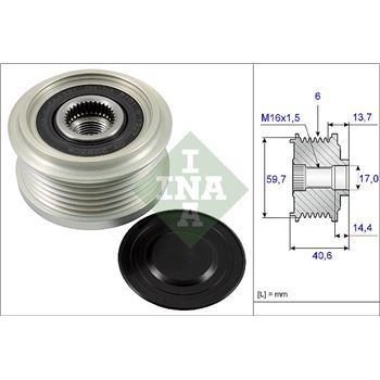 piezas sistema electrico - Rueda libre alternador INA 535 0228 10