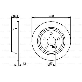 discos de freno coche - (BD1308) Disco de freno BOSCH 0986479414