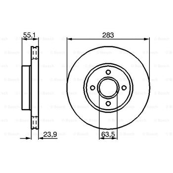 discos de freno coche - (BD717) Disco de freno BOSCH 0986478814