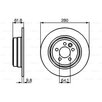 discos de freno coche - (BD737) Disco de freno BOSCH 0986478837