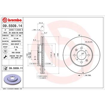 discos de freno coche - Disco de freno BREMBO 09550914