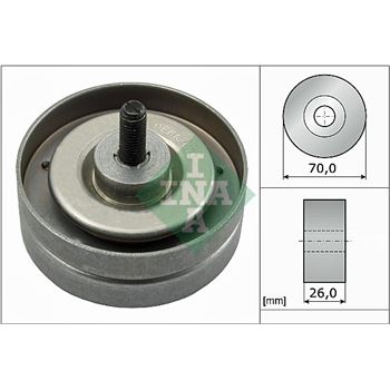 rodillo inversor guia correa nervada - Polea inversión/guía, correa poli V INA 532 0789 10