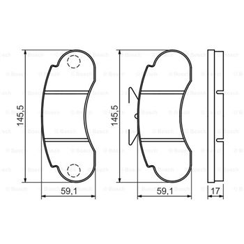 pastillas de freno coche - (BP516) Pastilla de freno BOSCH 0986460947