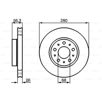 discos de freno coche - (BD243) Disco de freno BOSCH 0986478298