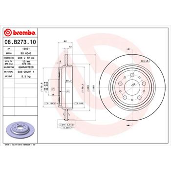 discos de freno coche - Disco de freno BREMBO 08B27310