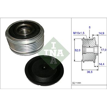 piezas sistema electrico - Rueda libre alternador INA 535 0129 10