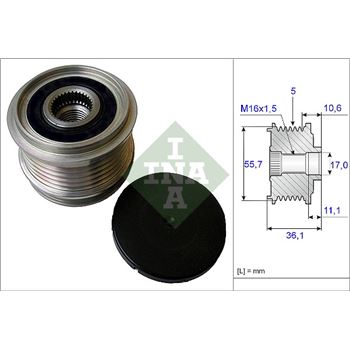 piezas sistema electrico - Rueda libre alternador INA 535 0161 10