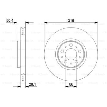 discos de freno coche - (BD1176) Disco de freno BOSCH 0986479322