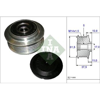 piezas sistema electrico - Rueda libre alternador INA 535 0107 10