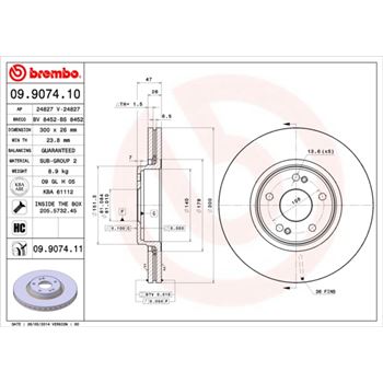 discos de freno coche - Disco de freno BREMBO 09907410