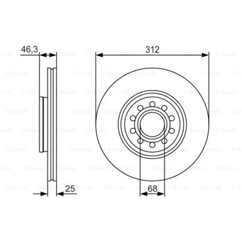 discos de freno coche - (BD1919) Disco de freno BOSCH 0986479S23