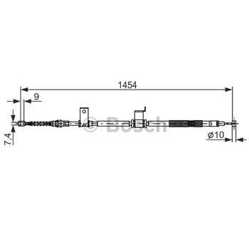 palancas cables frenado - Cable de accionamiento, freno de estacionamiento BOSCH 1987482294