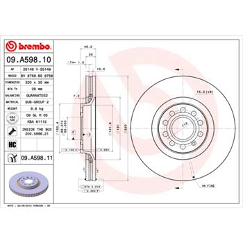 discos de freno coche - Disco de freno BREMBO 09A59810