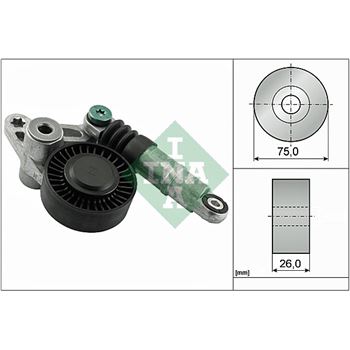 rodillo tensor correa nervada - Brazo tensor, correa poli V INA 534 0356 10