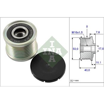 piezas sistema electrico - Rueda libre alternador INA 535 0119 10