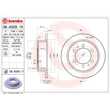 discos de freno coche - Disco de freno BREMBO 08A32910