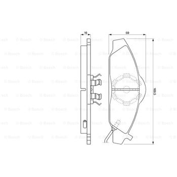 pastillas de freno coche - (BP301) Pastilla de freno BOSCH 0986424551