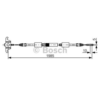 palancas cables frenado - Cable de accionamiento, freno de estacionamiento BOSCH 1987482128