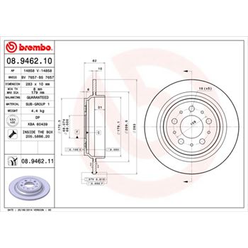 discos de freno coche - Disco de freno BREMBO 08946210