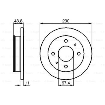 discos de freno coche - (BD640) Disco de freno BOSCH 0986478727