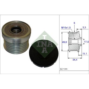 piezas sistema electrico - Rueda libre alternador INA 535 0183 10