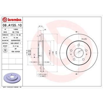 discos de freno coche - Disco de freno BREMBO 08A15510
