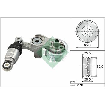 rodillo tensor correa nervada - Brazo tensor, correa poli V INA 534 0586 10