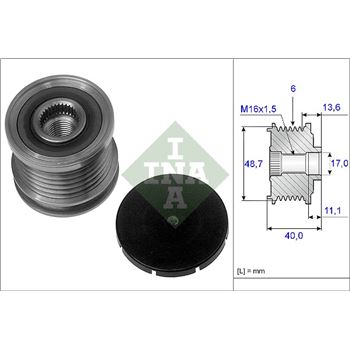 piezas sistema electrico - Rueda libre alternador INA 535 0085 10