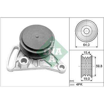 rodillo tensor correa nervada - Polea tensora, correa poli V INA 531 0309 10