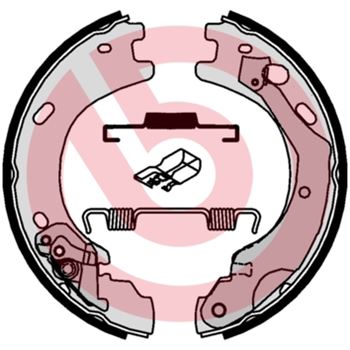 forro zapata de freno - Juego de 4 zapatas de freno BREMBO S44510