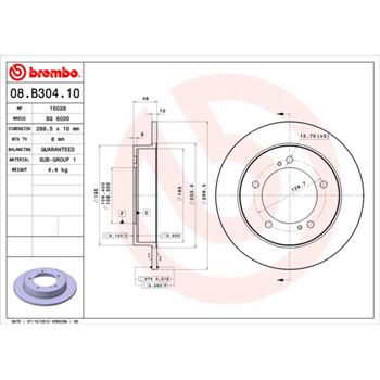 discos de freno coche - Disco de freno BREMBO 08B30410