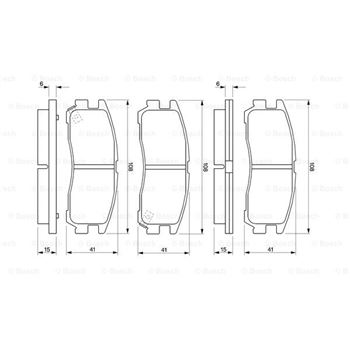 pastillas de freno coche - (BP236) Pastilla de freno BOSCH 0986424467